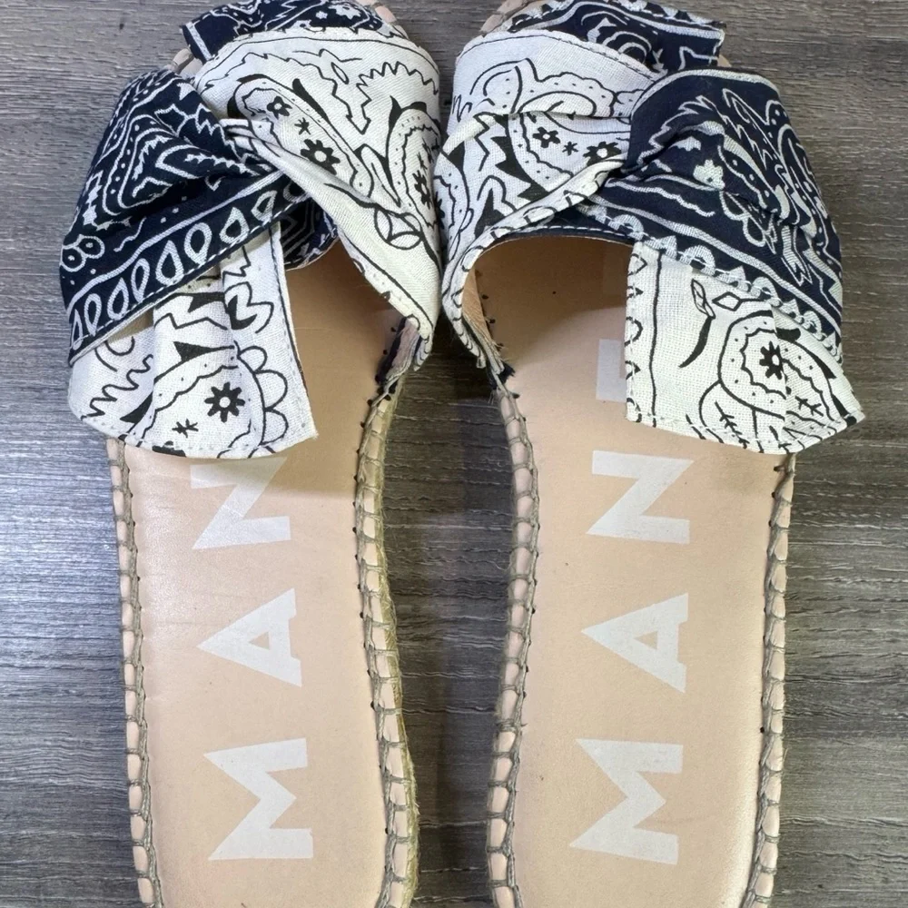 Manebi Espadrille Slides Womens size EU37/US6.5-7 $159 Anthropologie